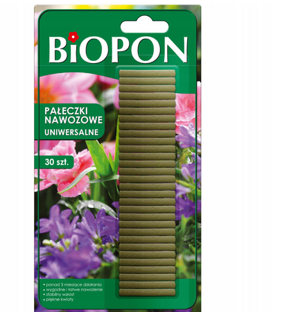 Pałeczki nawozowe uniwersalne BIOPON 30szt.