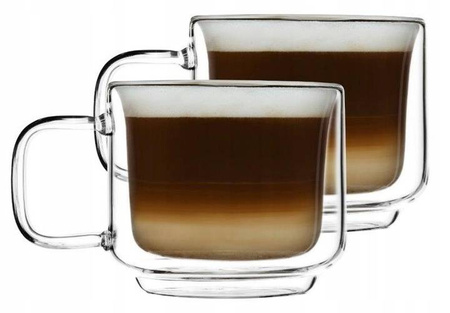 Szklanki Kubki termiczne DUO z podwójnymi ściankami GALICJA 200ml 2szt.
