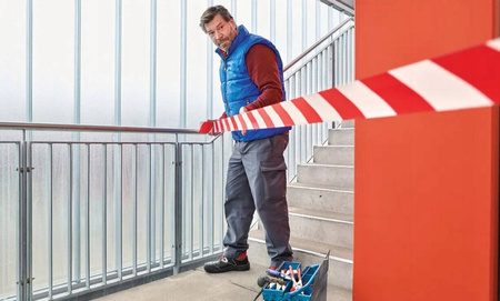 Taśma ostrzegawcza bez kleju obustronna TESA 100m x 80mm