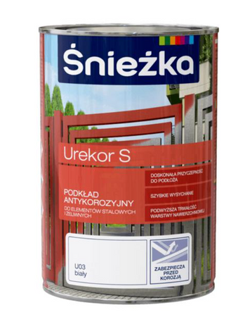 Podkład Antykorozyjny ŚNIEŻKA UREKOR S biały 0,8L