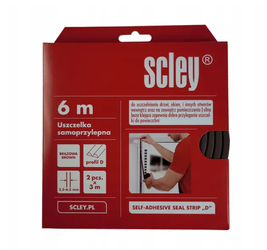 Uszczelka do okien i drzwi SCLEY D 2x3m brązowa