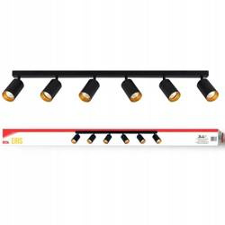 Lampa sześciopunktowa Spot GU10 LED ERIS Gold x6 ruchoma czarna