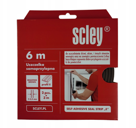 Uszczelka do okien i drzwi SCLEY E 2x3m brązowa