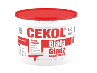 Gotowa gładź szpachlowa CEKOL  A-45 3kg biała