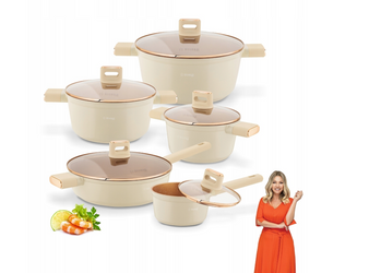 Komplet garnków TADAR STARLET Brown 10el.