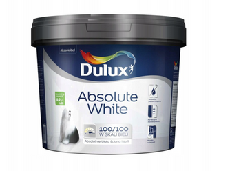 Akrylowa emulsyjna wodna DULUX Absolute White 9L