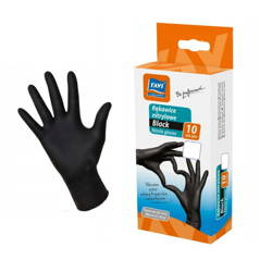 Rękawice nitrylowe RAVI black S 10szt.