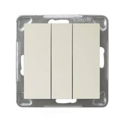 Łącznik potrójny OSPEL Impresja ŁP-13Y/m/27 ecru