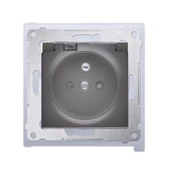 Gniazdo z przesłonami SIMON DGZ1BZ.01/48A antracyt