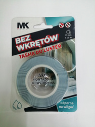 Taśma montażowa MK odporna na wilgoć dwustronna 1,5mx19mm