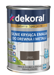 Farba olejno-alkidowa DEKORAL EMAKOL STRONG brązowy połysk 0,2L
