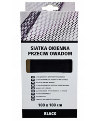 Moskitiera siatka okienna przeciw owadom SCLEY 100x100cm czarna