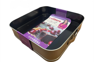 Blacha do pieczenia tortownica kwadrat VITTERO CARBON 28cm