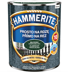Farba HAMMERITE Prosto na rdzę ciemnozielony młotkowy 0,7 L