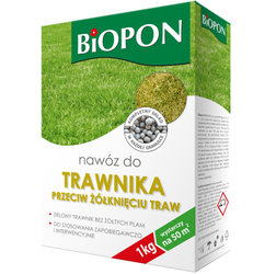 Nawóz do trawnika przeciw żółknięciu traw BIOPON 1kg