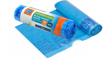 Worki na papier RAVI ECO BAGS 60L 10szt. niebieskie