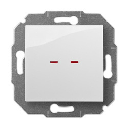 Łącznik  jednobiegunowy podświetlany ELEKTRO-PLAST CARLA ŁPT-1+n biały
