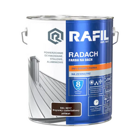 Farba dachowa RAFIL RADACH RAL7024 brąz czekoladowy 5L półmat
