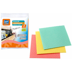 Ściereczki celulozowe antybakteryjne 18x19cm 3szt RAVI