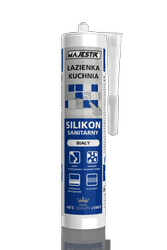 Silikon sanitarny MAJESTIK Łazienka Kuchnia Biały 280 ml