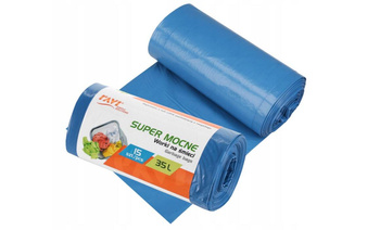 Worki na śmieci super mocne RAVI 35L 15szt. niebieskie
