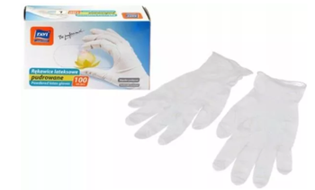 Rękawice lateksowe RAVI pudrowe L 100szt.
