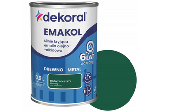 Farba olejno-alkidowa DEKORAL EMAKOL STRONG zielony soczysty mat 0,9L