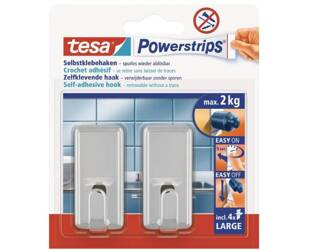 Haczyk samoprzylepny klasyczny duży TESA Powerstrips 2szt x 2kg chrom
