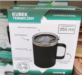 Kubek termiczny z podwójną ścianką 350ml granatowy