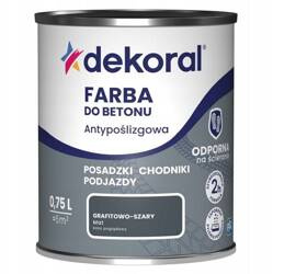 Farba do betonu DEKORAL Akrylit B graf-szary 0,75L