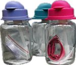 Butelka plastikowa ze słomką i paskiem 330ml różne kolory