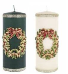 Świeca walec duży 18x7x7,5cm wieniec różne kolory