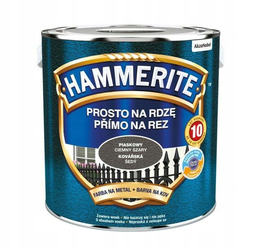 Farba HAMMERITE Prosto na rdzę ciemny szary piaskowy 2,5 L