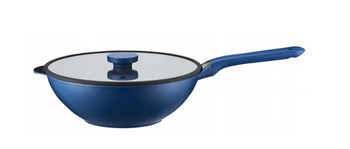 Patelnia WOK AMBITION COBALT z powłoką Qualum Ceramic 30cm