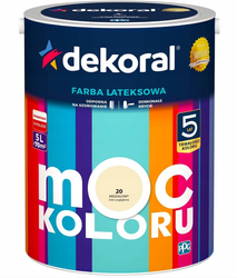 Farba lateksowa DEKORAL MOC KOLORU migdałowy 5L