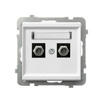 Gniazdo antenowe podwójne typu F OSPEL Sonata PA-2RF/m/00