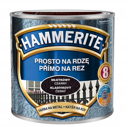 Farba HAMMERITE Prosto na rdzę czarny młotkowy 0,7 L