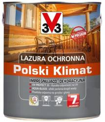 Lazura ochronna V33 POLSKI KLIMAT impregnująco-dekoracyjna TEK 0,75L satyna