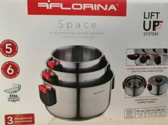 Zestaw garnków FLORINA SPACE 6elementów