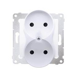 Gniazdo podwójne bez uziemienia SIMON 54 Premium DG2MZ.01/11 biały