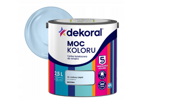 Farba lateksowa DEKORAL MOC KOLORU lodowy błękit 2,5L