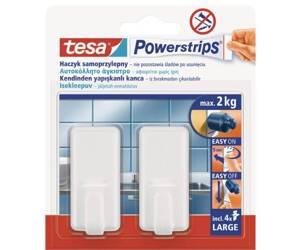 Haczyk samoprzylepny klasyczny duży TESA Powerstrips 2szt x  2kg biały