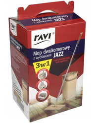 Mop dwukomorowy z wyciskaczek RAVI JAZZ beżowy