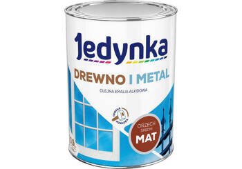 Farba do drewna i metalu JEDYNKA orzech ś mat0,9L