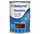 Farba olejno-alkidowa DEKORAL EMAKOL STRONG brązowy ciemny połysk 0,9L