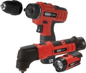 ZESTAW AKUMULATOROWY 12V Wiertarko-Wkrętarka, Multitool, Latarka MODECO MN-91-501