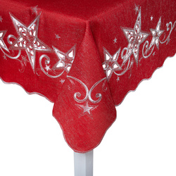 Obrus świąteczny Bożonar. MERRY 85X85cm gwiazdki