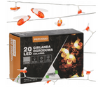Girlanda ogrodowa2+3,8m solarna PSZCZÓŁKI 20 LED ciepły biały