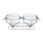 Naczynie żaroodporne z podgrzewaczem  AMBITION Saule 2x2L