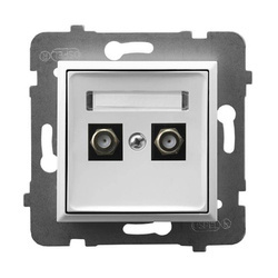 Gniazdo antenowe podwójne typu F OSPEL Aria GPA-2UF/m/00